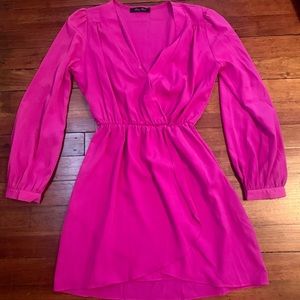 Fushia wrap dress